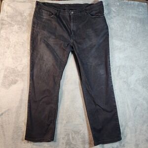 Levis Jeans 541 Mens 44x32 Black Athletic‎ Tapered Dark Wash Denim